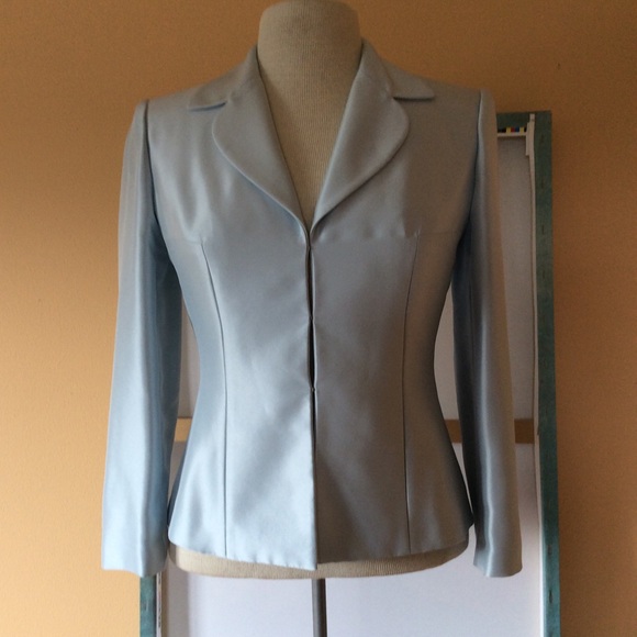 Ann Taylor Jackets & Blazers - Ann Taylor petite silk blazer icey baby blue